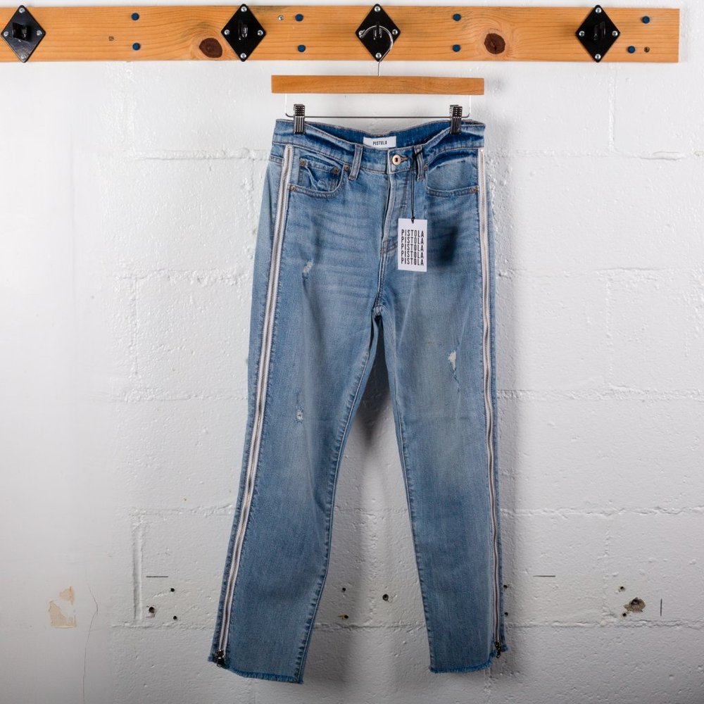 NEW Pistola Charlie High Rise Straight Leg Size 27 - Picture 2 of 6